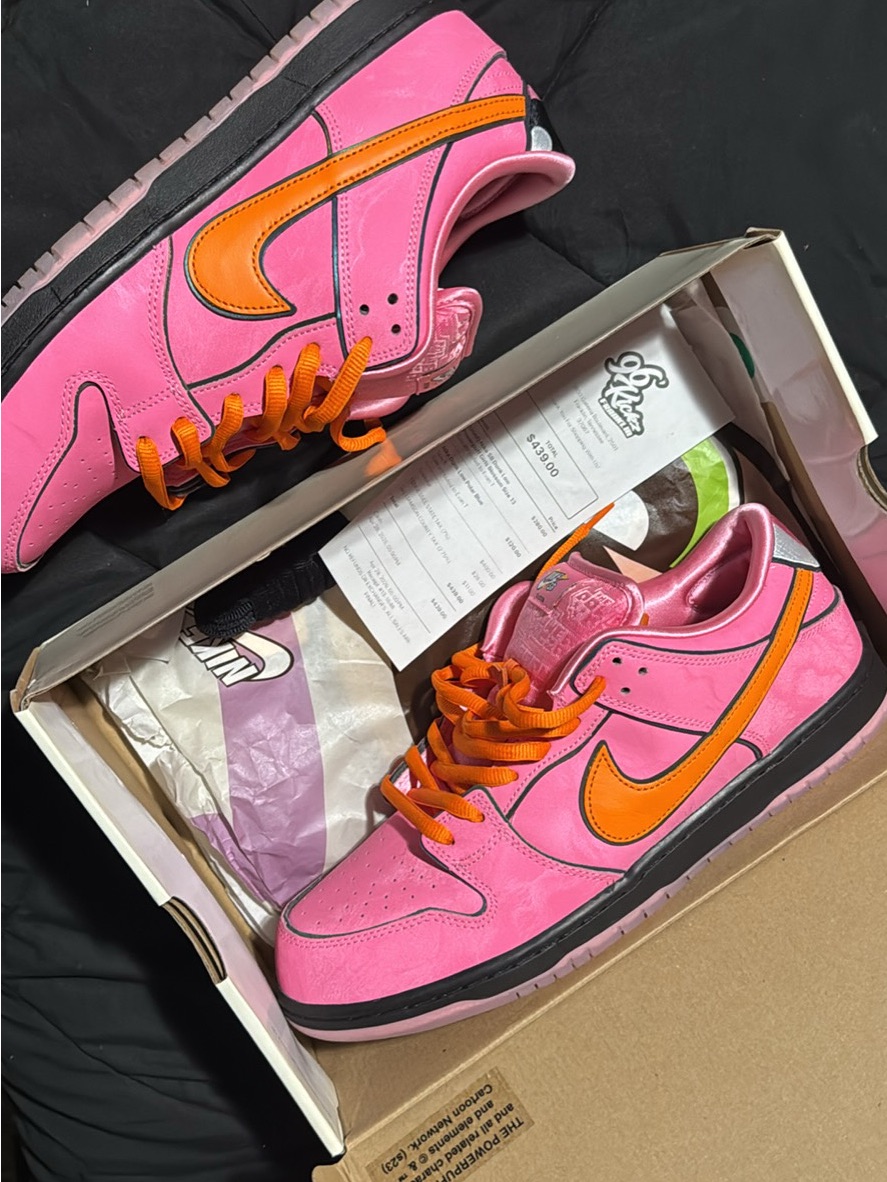 Nike Pink And Orange Low-Top Sneakers
